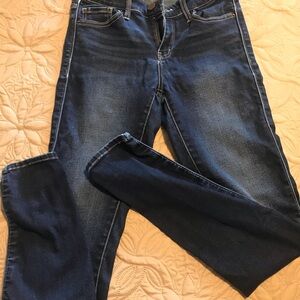 BKE Blue Skinny Jeans with Contrast Stitching
